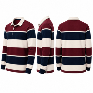 เสื้อโปโลรักบี้ชาย บริการ OEM ผลิตจากโรงงานโดยตรง ปรับราคาได้ ดีไซน์โดดเด่น ผู้ผลิตชั้นนำ เสื้อโปโลรักบี้ชาย - Product Image 4