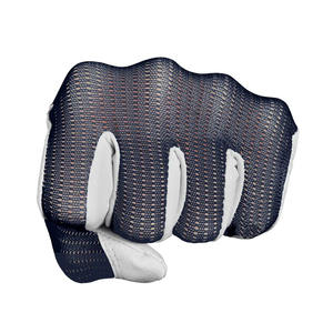 Gant de golf pour femme en cuir Cabretta, paume bleu marine, dos en maille respirant, léger, extensible, adhérence douce, main gauche - Product Image 4