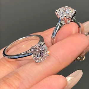 Certified Women's 925 Silver 14K <b>Gold</b> Wedding Engagement <b>Ring</b> <b>Set</b> Moissanite Real <b>Gold</b> Moissanite Diamond Paving For Party - Product Image 1