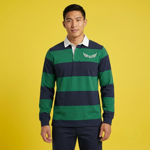 เสื้อรักบี้พิมพ์ลายผู้ชาย แขนยาว โพลีเอสเตอร์ ปกคอพับ ระบายอากาศ แห้งเร็ว เป็นมิตรกับสิ่งแวดล้อม ทรงปกติ ใส่ได้ทุกฤดู - Product Image 4