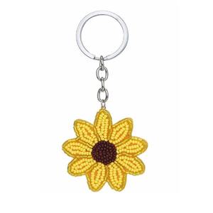 Breloque clé en verre perlé fait main Jandaood avec broderie artisanale, légère, pour cadeau de rentrée scolaire pour filles - Product Image 6