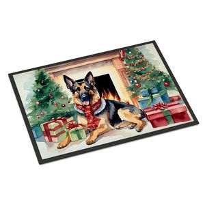 German Shepherd Christmas <b>Doormat</b> Cozy Indoor Outdoor for Entryway Non-Slip and <b>Washable</b> Low Pile 24H X 36W - Product Image 1