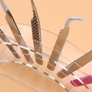 Pince à cils personnalisée avec logo, en acier inoxydable arc-en-ciel, à pointe incurvée de précision, outils d'extension de fibres - Product Image 5