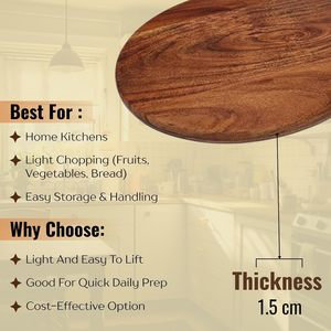 Elegante Tabla de Preparación de Alimentos de Madera Maciza para una Presentación Estilosa en la Encimera, con Acabado Premium y Uso Multiusos - Product Image 3