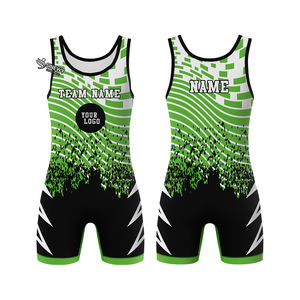 Singlet Wrestling Singlet Logo personnalisé Sublimation Sportswear Haltérophilie Youth Singlet Suit - Product Image 6