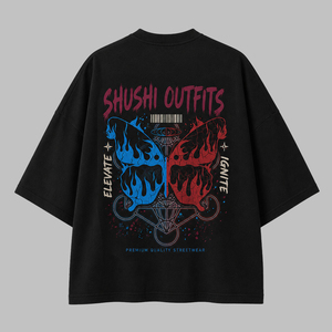 T-shirt Homme Oversize de Haute Qualité, Imprimé Sérigraphié, Manches Courtes, Uni, 100% Coton, Streetwear, Grammage Lourd, Décontracté - Product Image 3