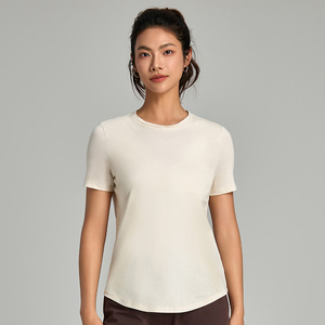 Camiseta de Corte Regular con Etiqueta Privada OEM, Camiseta Lisa de Algodón Suave, Proveedor Mayorista, Camisetas Personalizadas con Logotipo para Mujer - Product Image 2