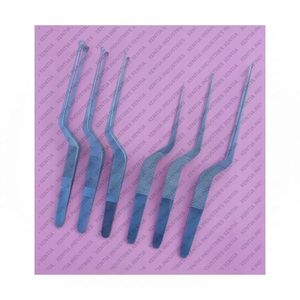 Premium Stainless Steel 6 <b>Pc</b> Neurosurgical Yasargill Tumor & Micro Bayonet Forceps <b>Set</b> Reusable Neurosurgery Surgical Instrument - Product Image 1