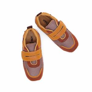 Chaussures de jogging décontractées style basket-ball moutarde pour garçons KD1797 - Product Image 1