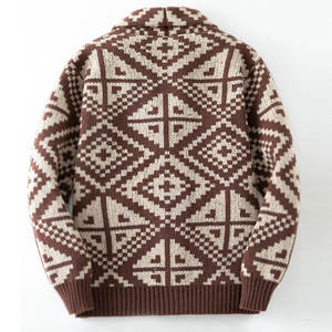 Cárdigans de Hombre con Patrón Sólido para Invierno, Ropa de Exterior Elegante, Cárdigans de Hombre con Etiqueta Privada Personalizada en Venta - Product Image 2