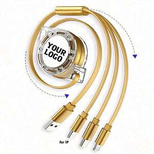 Cable de Datos para Teléfono Móvil 3 en 1 con Logotipo Personalizado, Carga Rápida USB Micro Tipo C Android con Cable Múltiple, Regalo Promocional al por Mayor - Product Image 1
