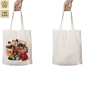 Sac fourre-tout promotionnel en toile de coton 140 GSM, sac de shopping promotionnel 38x42 cm, logo personnalisé, vente en gros, modèle OEM SS330A - Product Image 3