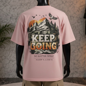 เสื้อยืดผู้ชายไซส์ใหญ่สีพื้นเรียบง่าย สไตล์สตรีทแฟชั่น ขายส่ง ปรับแต่งได้ - Product Image 2