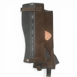 OEM Custom Genuine Leather <b>Half</b> <b>Chaps</b> Breathable Equestrian Horse Riding Gaiters Durable Riding <b>Chaps</b> LHC-0004 - Product Image 1