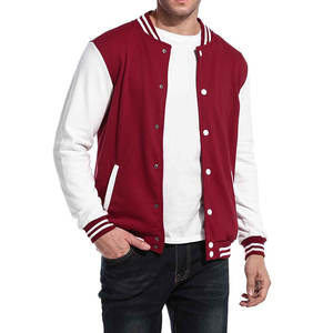 Chaqueta Varsity Formal Personalizada al por Mayor, Tejido de Lana con Cuello Redondo y Bolsillos, Teñido Liso para Primavera - Hecho en Pakistán - Product Image 1