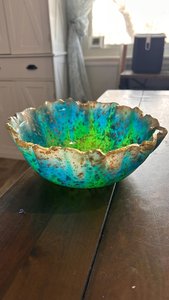 Bol à salade en résine de la meilleure qualité, couleurs personnalisables et design artisanal, bol à salade en résine pour fruits, vaisselle de table - Product Image 3