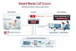 Solución de Llamada a Enfermeras para Hospitales SOS – Indicador de Habitación, Modbus RS485, SCADA Gratuito, OEM - Product Image 5