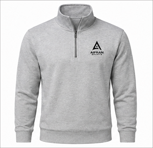 Sweat-shirt d'hiver pour homme, col zippé, molleton épais doublé, style streetwear, logo personnalisé - Product Image 5
