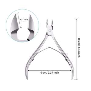 Lot de 3 coupe-cuticules professionnels en acier inoxydable, à mécanisme à double ressort incurvé, ouverture large, pour salon et ongles des pieds - Product Image 1