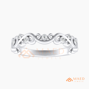 925 Sterling <b>Silver</b> Moissanite <b>Eternity</b> <b>Ring</b> Lab Grown Diamond Look Wedding Band Fine Jewelry Women USA - Product Image 5