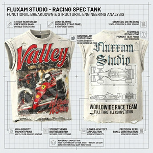 Trendy Fashionable Custom Sleeveless Tank Top Men Distressed Streetwear Cotton Summer Tee Casual Street Style OEM ODM Shirt - Product Image 3