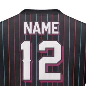 Camiseta de Béisbol Personalizada con Rayas, Diseño con Botones, Colores Vibrantes, Número de Jugador y Colores del Equipo Personalizados para Ropa Deportiva Masculina - Product Image 6