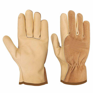 Top Ranked Cowhide Grain & Split Leather <b>Driver</b> <b>Gloves</b> Personal Protective Abrasion Resistant Household Gardening <b>Gloves</b> - Product Image 5