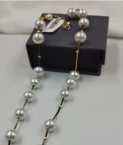 Ensemble de collier élégant avec belle perle blanche pour la fête Parfait pour le mariage Usage quotidien pour les femmes - Product Image 2