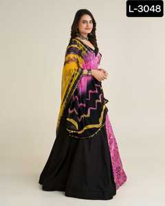 New Designer <b>Lehenga</b> Choli For Navratri Cotton <b>Lehenga</b> Black Color Festival Wear <b>Simple</b> <b>Lehenga</b> With Dupatta New Design - Product Image 2