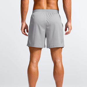 Short de course pour homme, respirant, en tissu polyester extensible, style basique, couleur unie, séchage rapide, short de sport pour l'entraînement. - Product Image 2