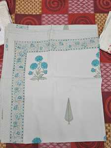 Ensemble de draps en coton imprimé à la main avec housses d'oreiller, literie florale artisanale indienne pour les magasins de décoration intérieure en gros - Product Image 2