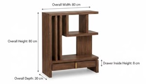 Modern <b>Wooden</b> Tiered <b>Bookcase</b> 3 Shelves Freestanding Backless Storage Rack with Drawer for Living Room Home Office - Product Image 6