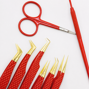 HARRAR GROUP COMPANIES Kit d'outils de précision professionnels pour extensions de cils - Pinces et ciseaux en acier inoxydable à pointes lisses pour cils - Product Image 6