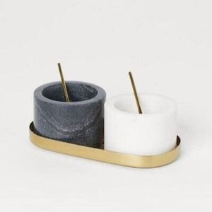 Accessoire de table de luxe, décoration de cuisine, porte-épices, décoration de cuisine minimaliste, ensemble sel et poivre haut de gamme - Product Image 6