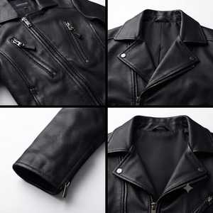 Veste en cuir véritable pour femmes, style motard, logo personnalisé, coupe ajustée, noire, fabricant de vestes en cuir pour moto - Product Image 4