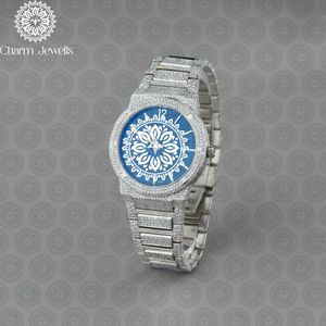 Montre de luxe Charm_Jewells en acier inoxydable, boîtier 38 mm, cadran en verre, mouvement mécanique analogique, bracelet unisexe tendance, étanche 10 bars - Product Image 6