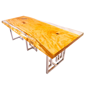Hot Selling Modern <strong>Design</strong> L-Shaped Desk Customized Furniture Restaurante Furniture Hotel Lobby Furniture Epoxy Resin <strong>Table</strong> Top