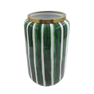 Vase à fleurs décoratif en fer pour table, design moderne, finition brillante en poudre crème, pour décoration murale et de sol. - Product Image 2