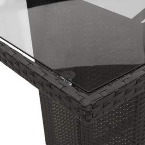 Set da Pranzo Nero per Giardino, Arredamento da Esterno per Patio - Product Image 6