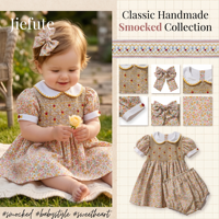 Robe pour tout-petit de style espagnol, brodée à la main, design personnalisé, broderie florale, ensemble de vêtements pour bébé, fabrication OEM/ODM Jiefute
