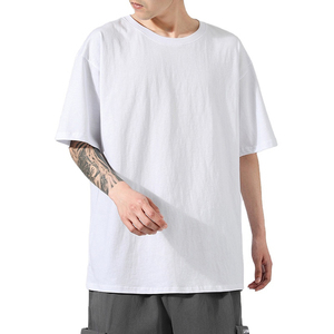 T-shirts pour hommes surdimensionnés et doux, coupe ample, style streetwear décontracté, manches courtes, tissu respirant, confortable et relaxant, mode moderne - Product Image 1