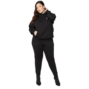 Custom <b>Womens</b> Fleece Hoodie <b>Jogger</b> Set Oversized Hooded Sweatshirt Sweatpants Casual Winter Hoodie Lounge Wear <b>Outfit</b> - Product Image 5