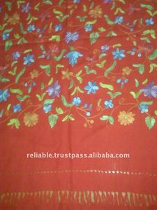 High-Quty Embroidered Pashmina <b>Shawl</b> Comfortable Casual Winter Wool with Latest Kashmiri Design Custom Logo Service Available - Product Image 6