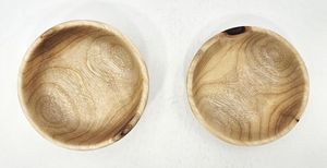 Ensemble de bols en bois faits à la main Timber Nest, design minimaliste, grain de bois naturel, plat de service alimentaire, cadeau, bol décoratif - Product Image 6