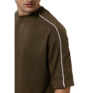 T-shirt pour homme à manches courtes, couleur unie, coupe classique, dernier design, 100% coton, tissu tricoté, sportif, grande taille, respirant, séchage rapide - Product Image 1