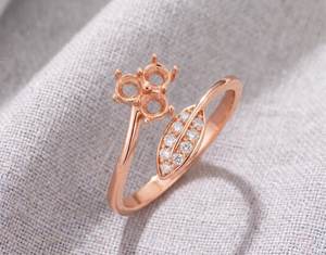 Bague semi-montée en argent sterling 925 massif, 2 mm, ronde, à sertir, pré-découpée, pour la création de bijoux DIY avec pierres précieuses - Product Image 4