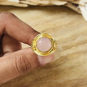 Trendy Design Black Onyx <b>Ring</b> Minimalist Brass Jewelry For Women 18k Gold Plated Solitaire Band Chunky Design Wholesale/OEM/ODM - Product Image 2