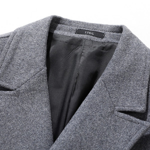 <b>Men's</b> <b>Double</b> <b>Breasted</b> Wool <b>Overcoat</b> Long Trench Coat Solid Color Turn-down Collar Regular Sleeve Warm Winter Outerwear - Product Image 6