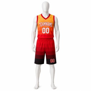 Uniformes de basket-ball pour hommes, fabriqués en polyester durable, anti-rides, de fabrication professionnelle, en vente - Product Image 5