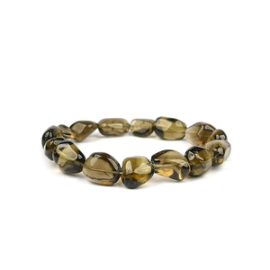 super <b>bracelet</b> smoky quartz tumbled Crystal <b>bracelet</b> Natural Gemstone Jewelry Men and Women Gift Energy Meditation Bangle - Product Image 4